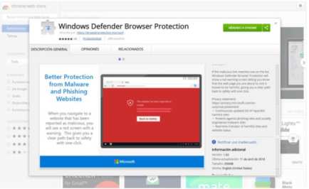 El antivirus gratis Windows Defender llega a Chrome