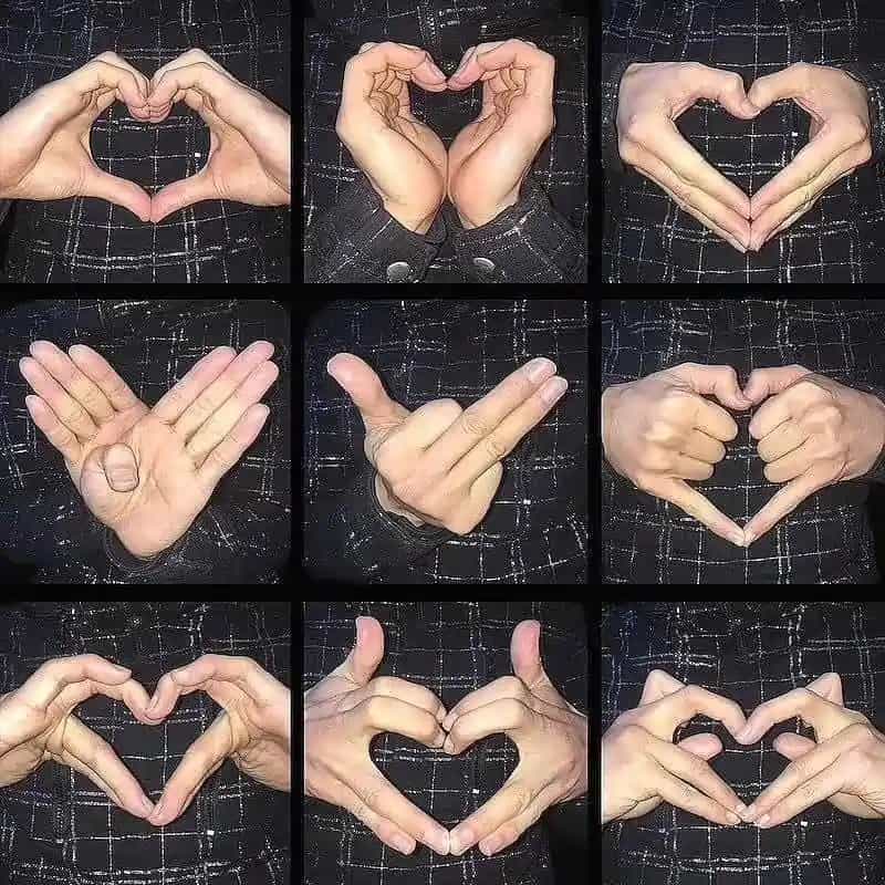 45 formas de hacer Corazones con las Manos