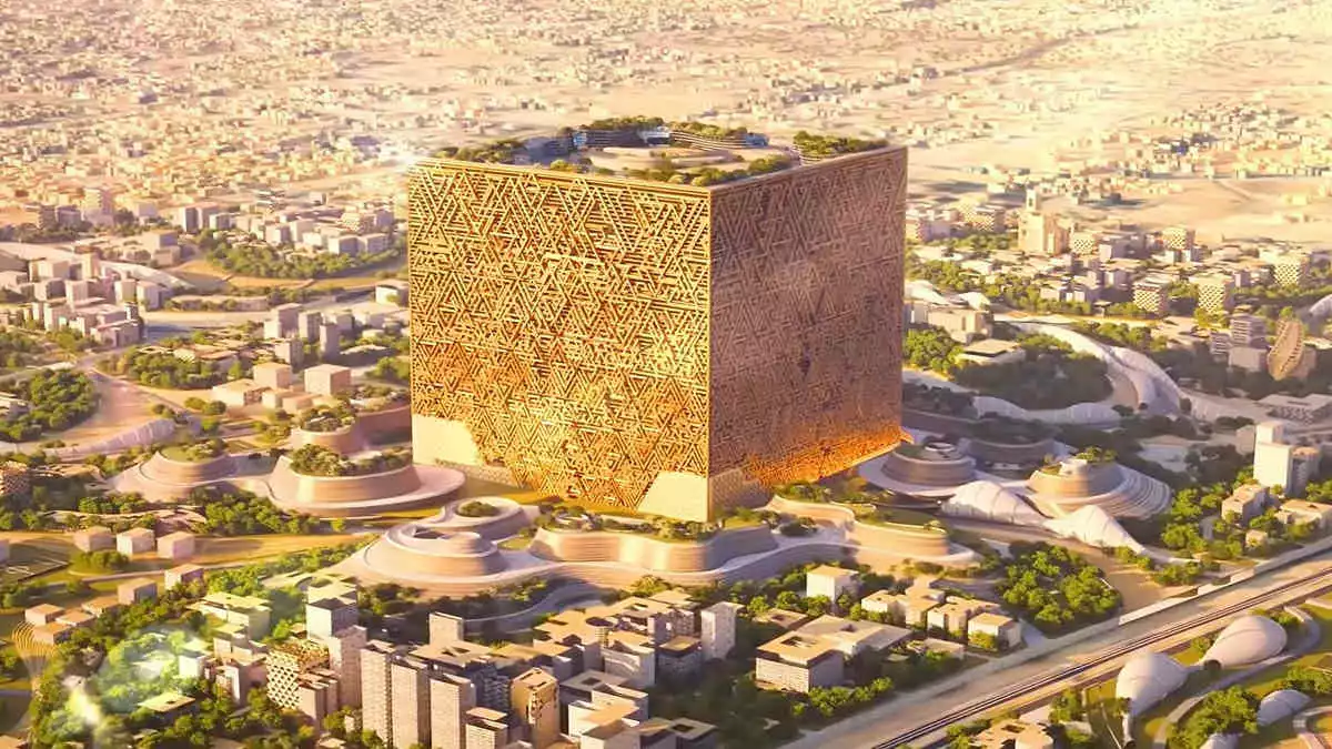 El Mukaab: El colosal cubo que redefinirá la arquitectura y la vida urbana.