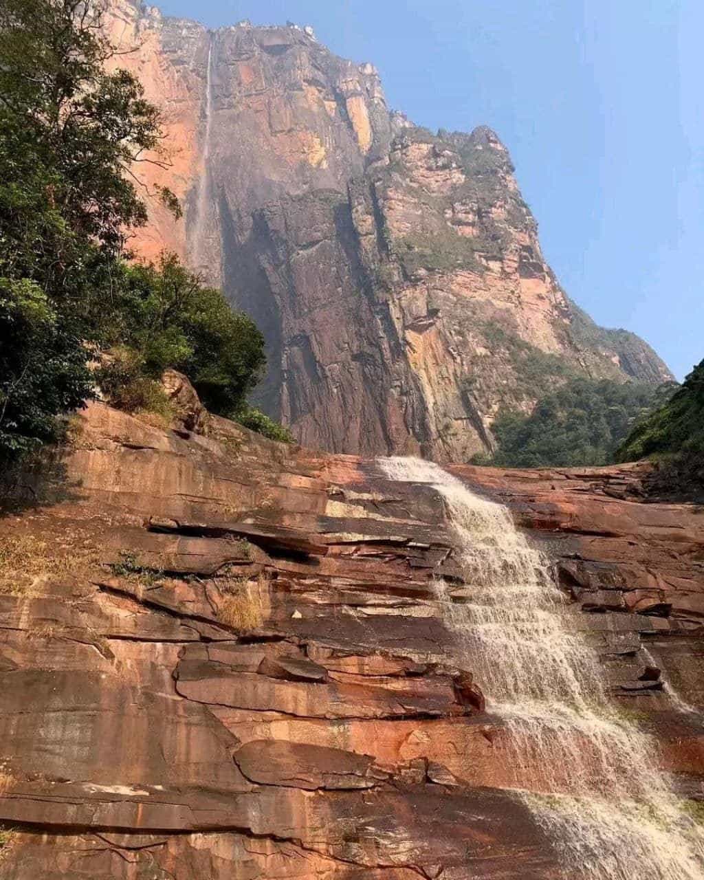 Fotos del Salto del Angel seca, una de las cascadas más grande del Mundo en Venezuela