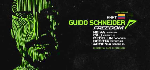 GUIDO SCHNEIDER: La leyenda VIVA del Techhouse mundial conectará a Colombia con el FREEDOM