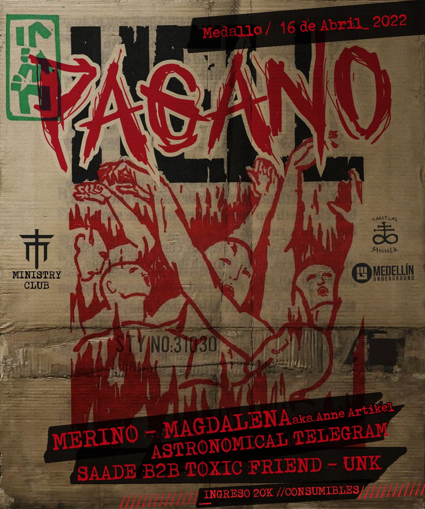 SUPPORT: todo el poderío nacional se toma MINISTRY CLUB éste sábado