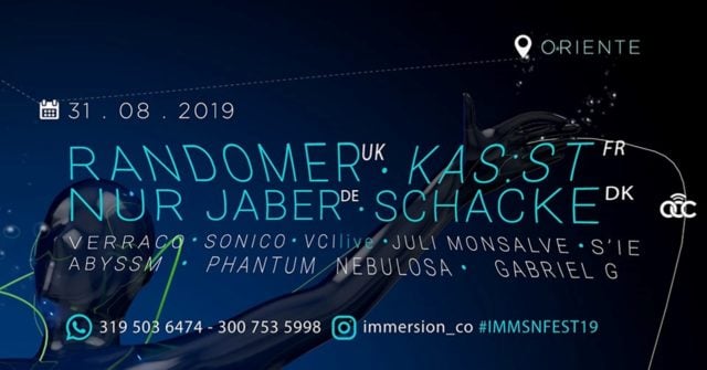 Juli Monsalve, Randomer, Nur Jaber, Kas:st y más en el Immersion Festival