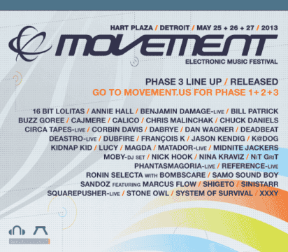 Movement Electronic Music Festival 2013 confirma todo su Line Up