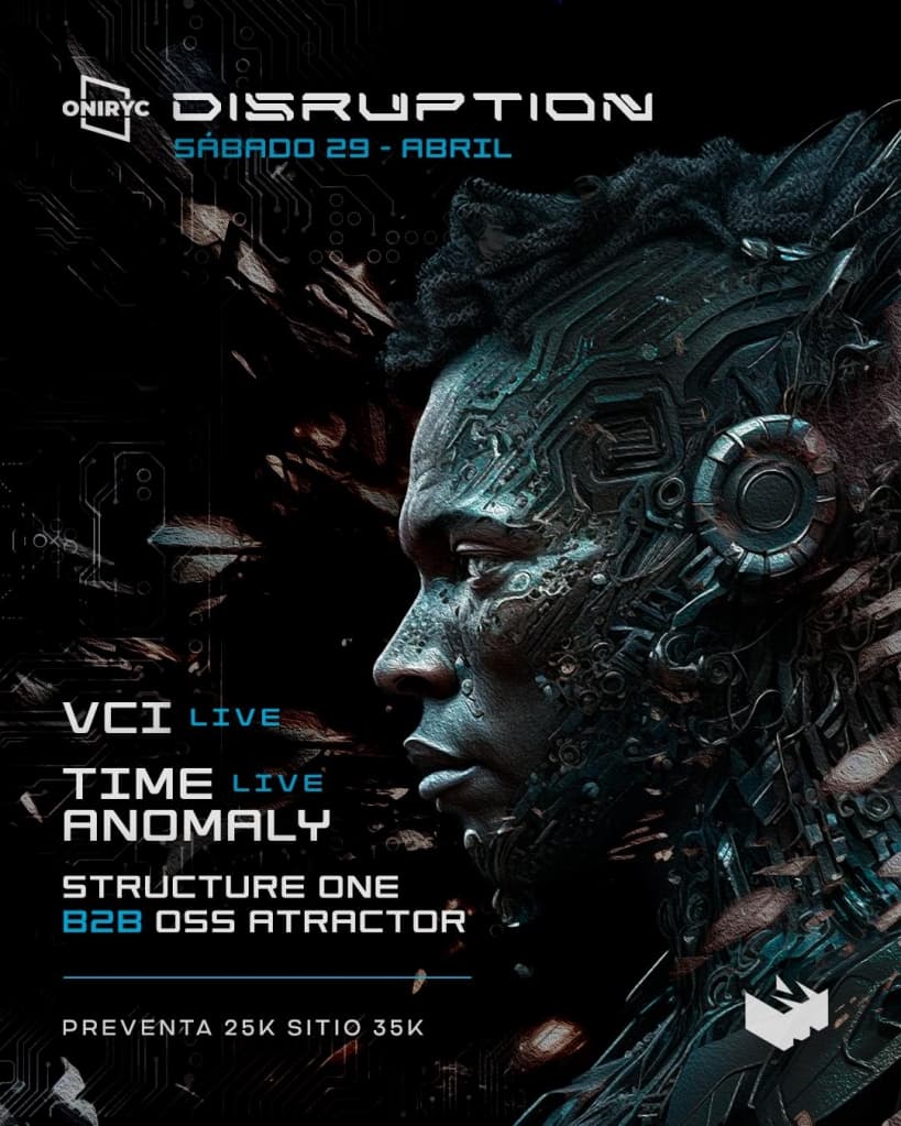 Support: Time Anomaly, el nuevo LIVE ACT Colombiano debuta en el eventoDisruption x Oniryc en Moderna Club, Medellín