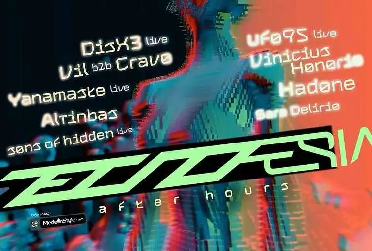 Aquí Sets y Lives de los artistas TECHNOFERIA de las Flores, un baile para la memoria Rave