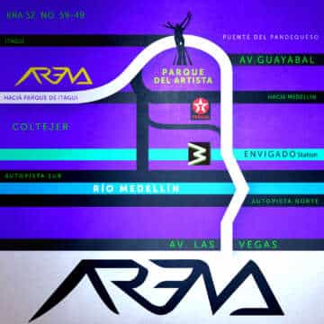 A ARENAMEDELLIN se llega en Taxi !!!