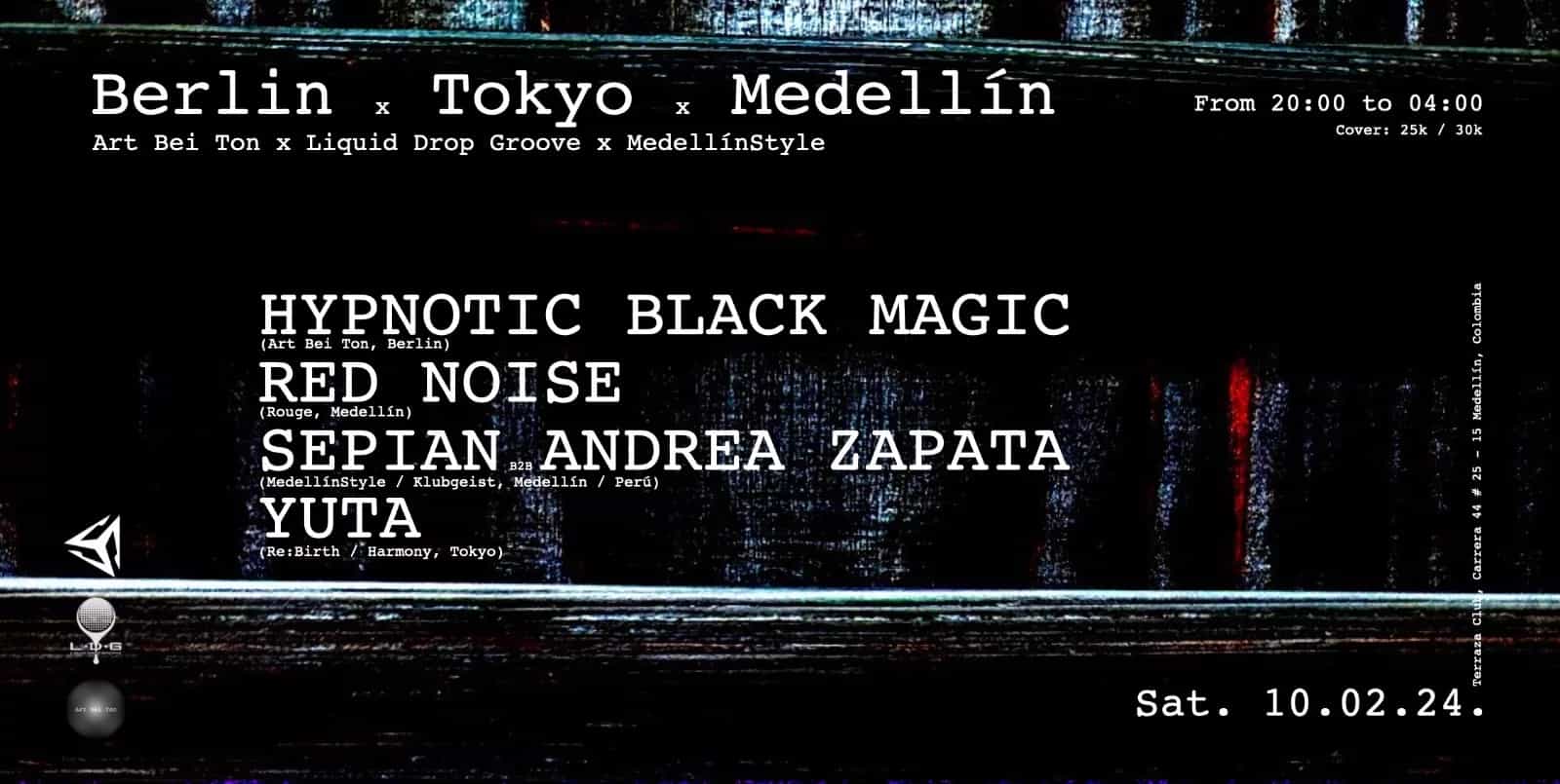 No te pierdas la conexión Berlín, Lima, Medellín, Tokyo esta noche en terraza club