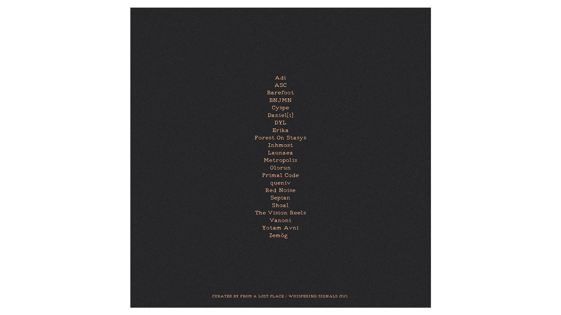 From A Lost Place presenta la segunda entrega del proyecto Charity Compilation