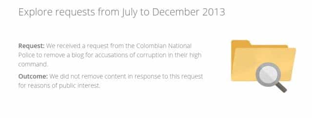 El Reporte de transparencia de Google