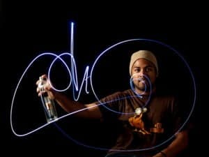 Graffitis con luces LED