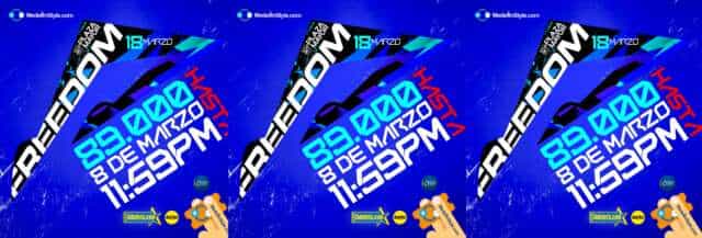 Compra tus Pasabordos para el FREEDOM 17 a 95000 Hasta HOY 11:59PM !