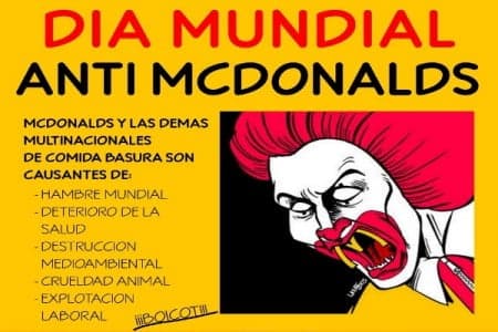 Hoy 16 de Octubre: Boicot Mundial Contra Mc’Donalds