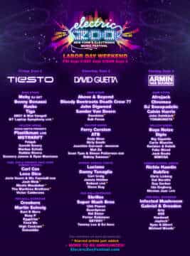 Electric Zoo Lineup – 14 New Artists Added