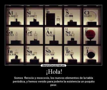 El Moscovio nuevo elemento de la tabla periódica