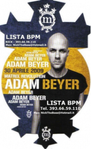 Mp3: Adam Beyer - Live @ Matrix Club (Brescia, Italy) â€¢ (30-04-2009)