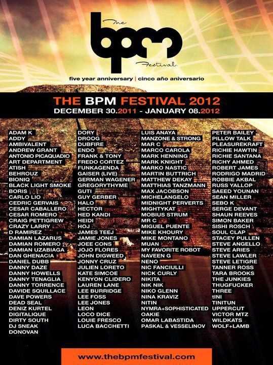 BPM 2012 FULL-LINEUP !!!