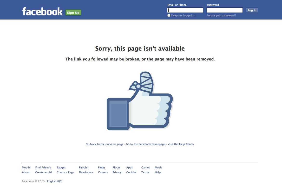 Facebook por segunda vez caído ésta semana