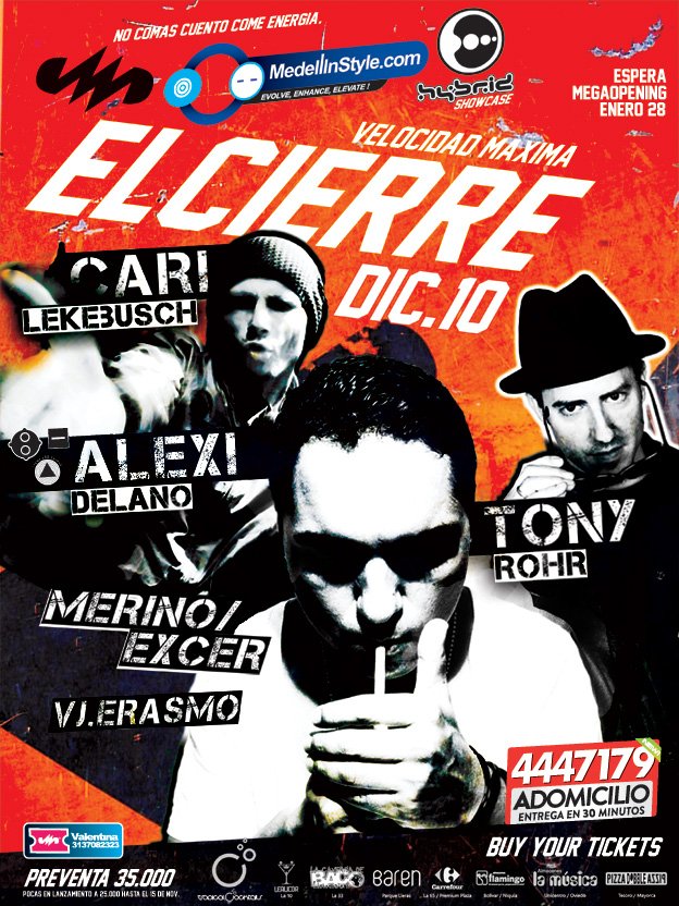 EL CIERRE: Éste Sábado! CARI LEKEBUSCH, ALEXI DELANO & TONY ROHR!!! A BAILAR !!!!!
