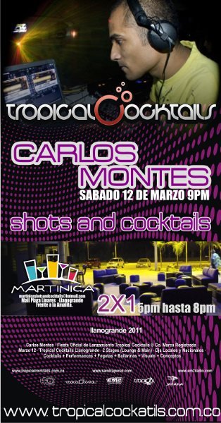 Carlos Montes este sábado 12 de MARZO en Llanogrande!