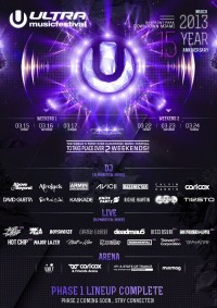 Ultra Music Festival 2013 Line Up phase 1