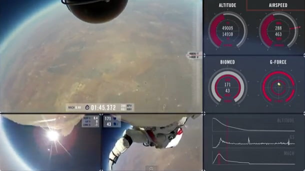 Video inédito del salto de Felix Baumgartner