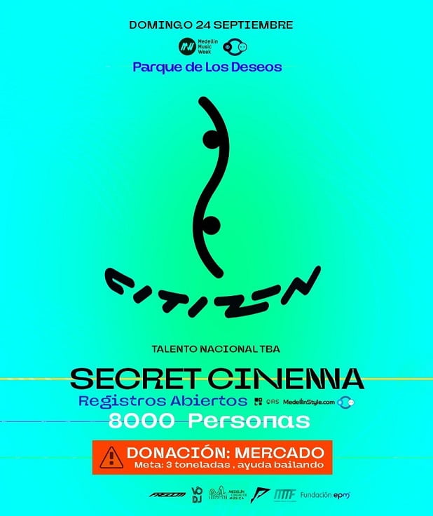 SECRET CINEMA en CITIZen este 25 de sep: Registros gratis YA en medellinstyle.com