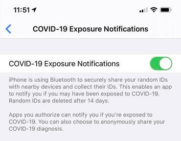 Activa el Contact Tracing con el iOS 13.5 en los Apple