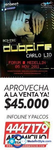 Hoyyy DUBFIRE Y CARLO LIO! @ Forum - Tickets 55.000 - LLAMA YA! [ ADOMICILIO 4447179 ] ( Van a subir de precio en Taquilla ) El evento más esperado del 2011