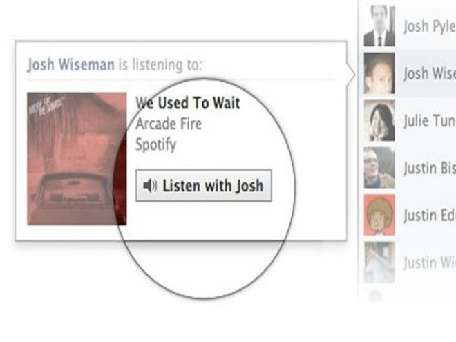 Comparta música en tiempo real con sus amigos en Facebook