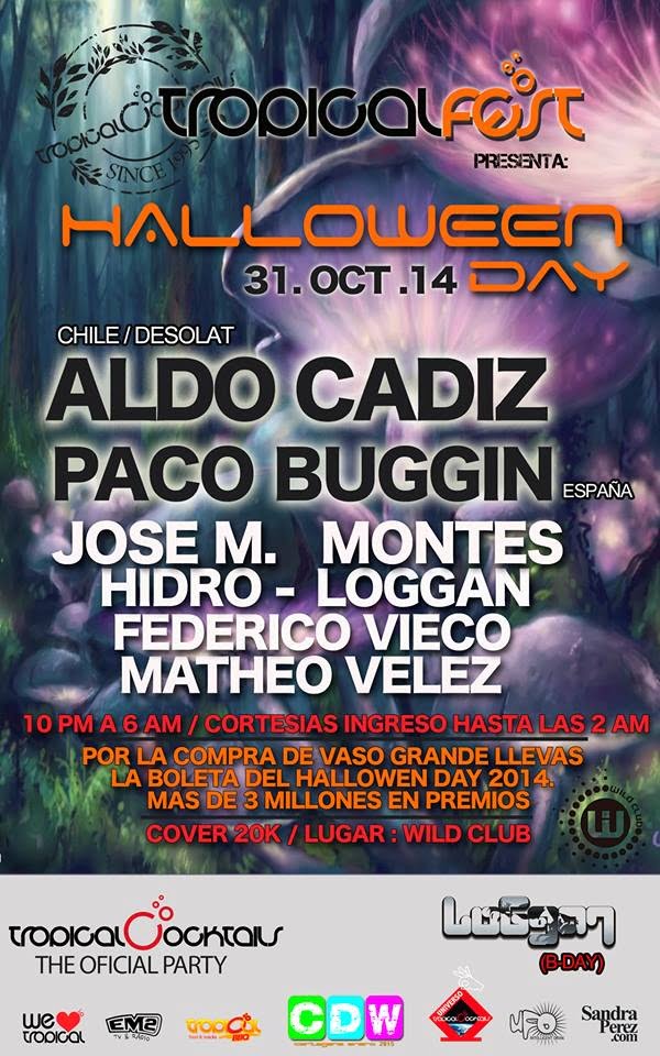 :: Sponsored :: Hoy en Wild Club Aldo Cadiz y Pacco Buggin !! Halloween Tropical Fest