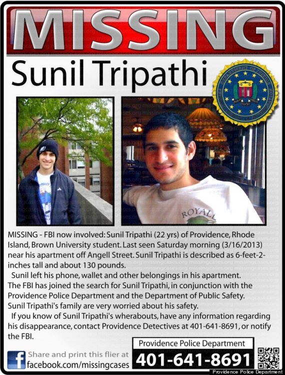 Sunil Tripathi: Aparece muerto un estudiante acusado por error en Reddit del atentado de Boston
