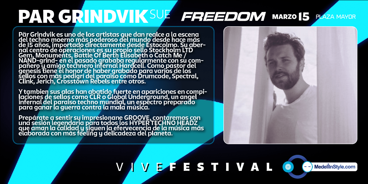 FREEDOM: PAR GRINDVIK #vivefestival – Marzo 15, PLAZA MAYOR