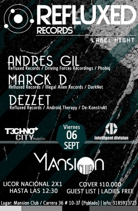 :: Sponsored :: Hoy Viernes en Mansion Club My Life is Techno con Refluxed Label