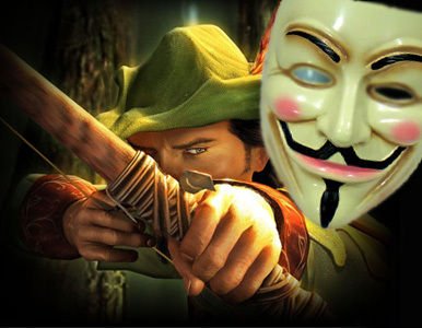 Anonymous se disfraza de Robin Hood