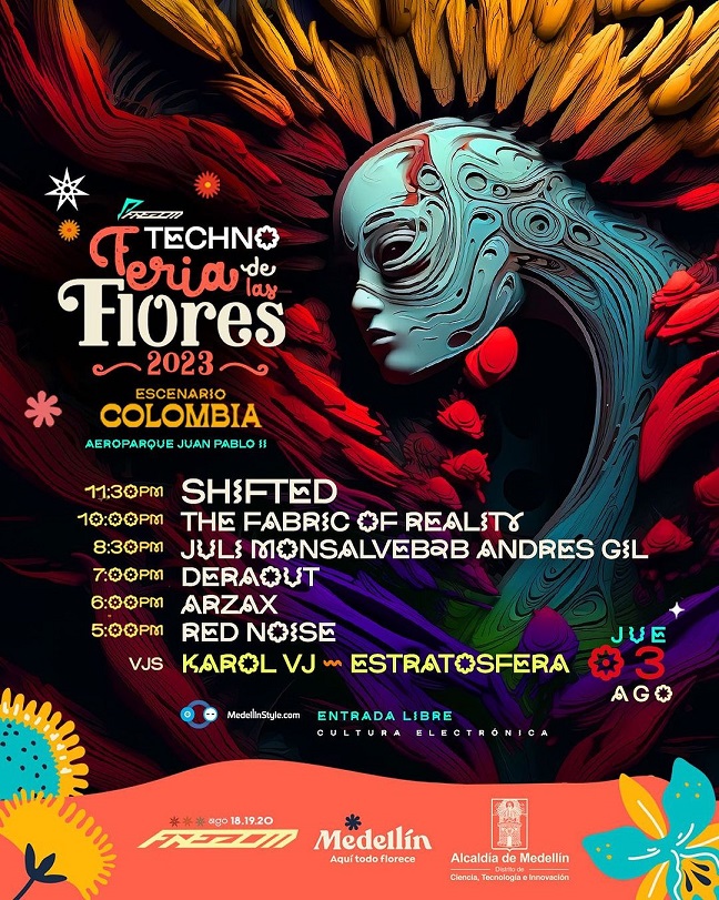 La cultura Techno en la programación oficial de la Feria de Flores con SHIFTED y un cartel nacional de lujo